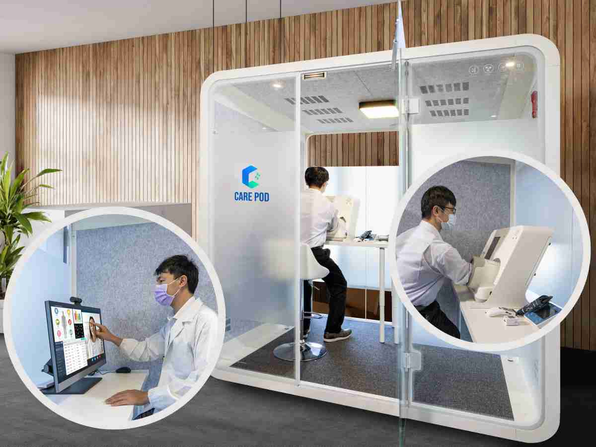 达擎于医疗科技展中展出＂远距诊疗舱＂，，以因应医疗数字化及社会高龄化趋势下、、复诊及慢性病患等族群对于远距看诊需求逐渐升高所推出的创新整合方案。。多功能合一、、、高隐私性的远距诊疗舱可根据病患端与医师端的不同需求，，，，提供弹性化及客制化功能，，，节省医生和病患的精力及时间